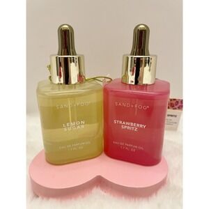Sand + Fog Strawberry Spritz and Lemon Sugar Eau de Parfum Oil 50ml Dropper x 2